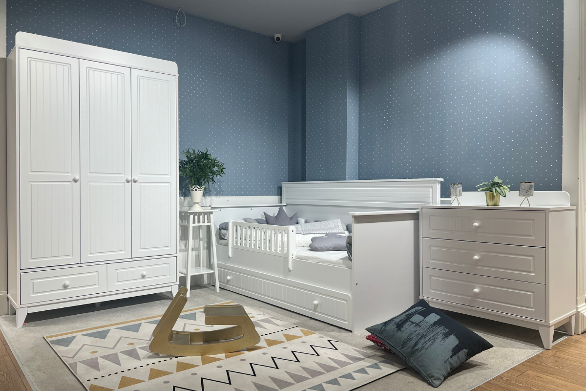 Aqua Beyaz-Beyaz 3kp Çocuk Odası