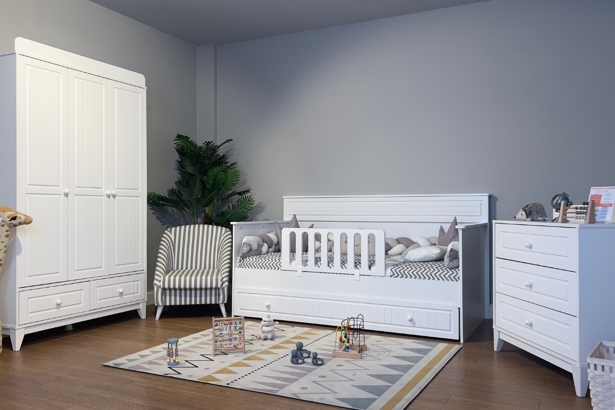 Aqua Beyaz-Beyaz 3kp Çocuk Odası