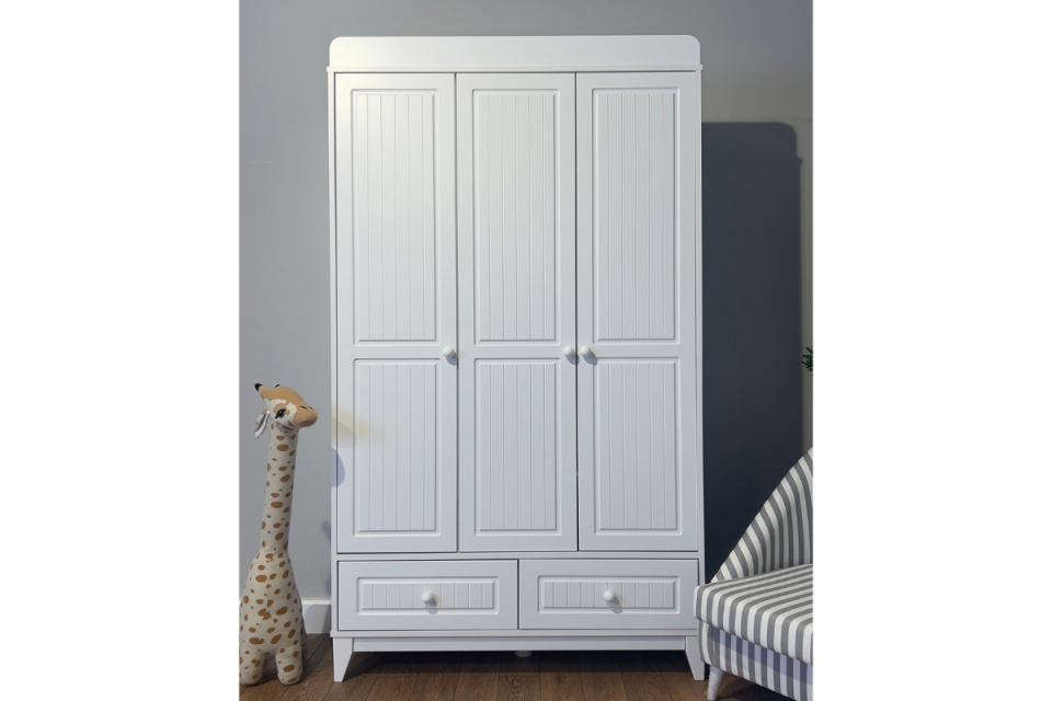 Aqua Beyaz-Beyaz 3kp Dolap