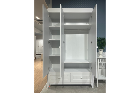 Aqua Beyaz-Beyaz 3kp Dolap