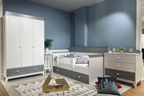 Aqua Beyaz-Gri 3kp Çocuk Odası