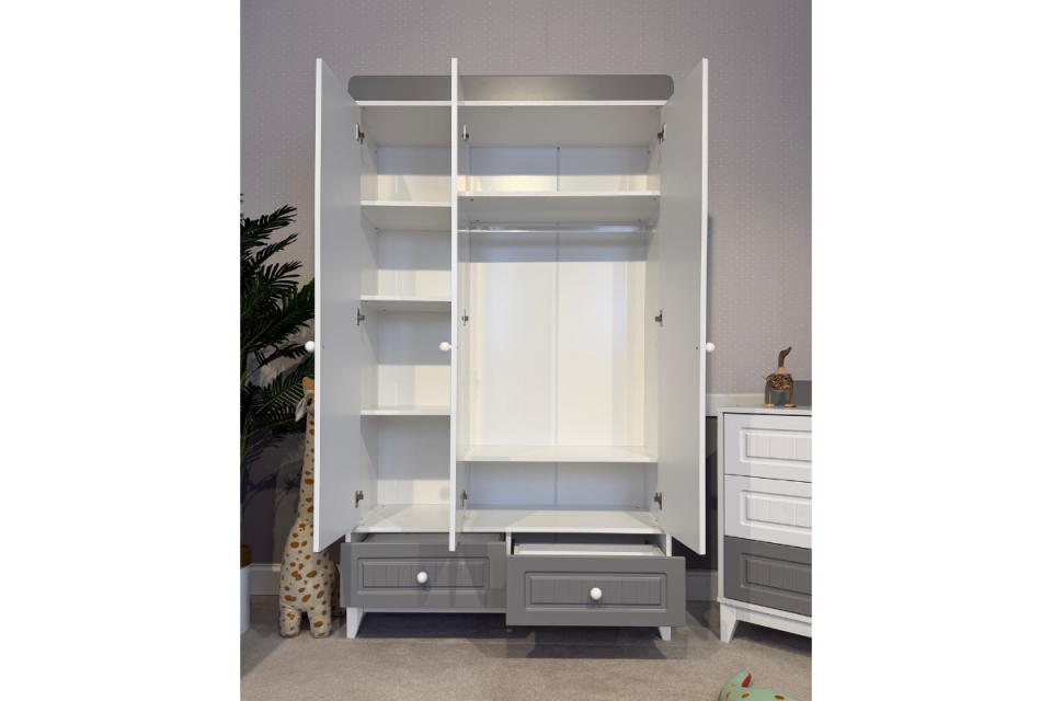 Aqua Beyaz-Gri 3kp Çocuk Odası