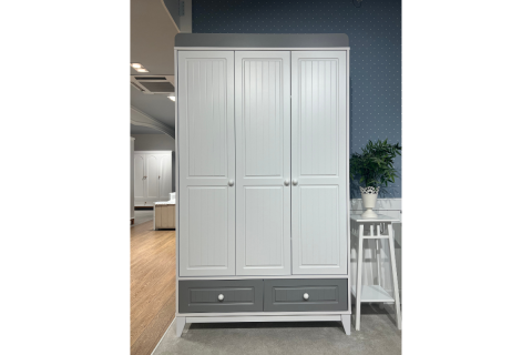 Aqua Beyaz-Gri 3kp Dolap