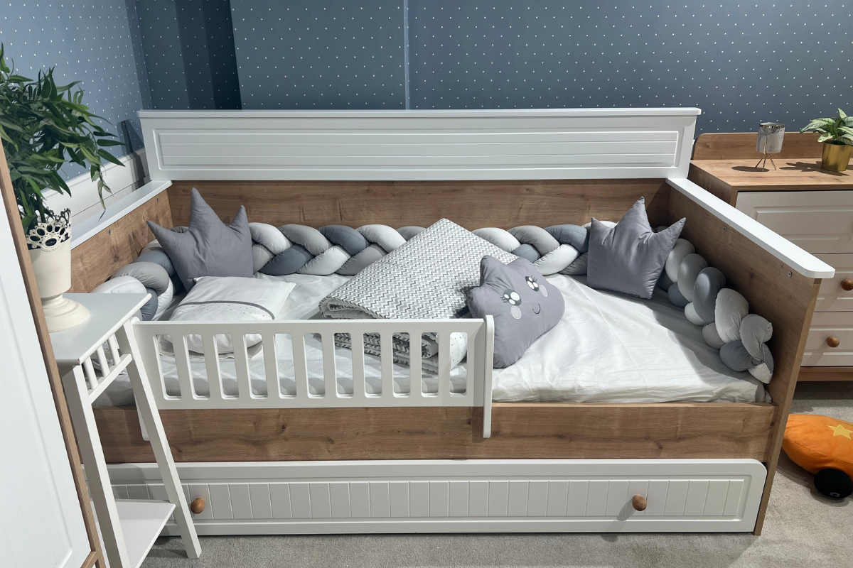 Aqua Meşe-Beyaz Montessori Karyola