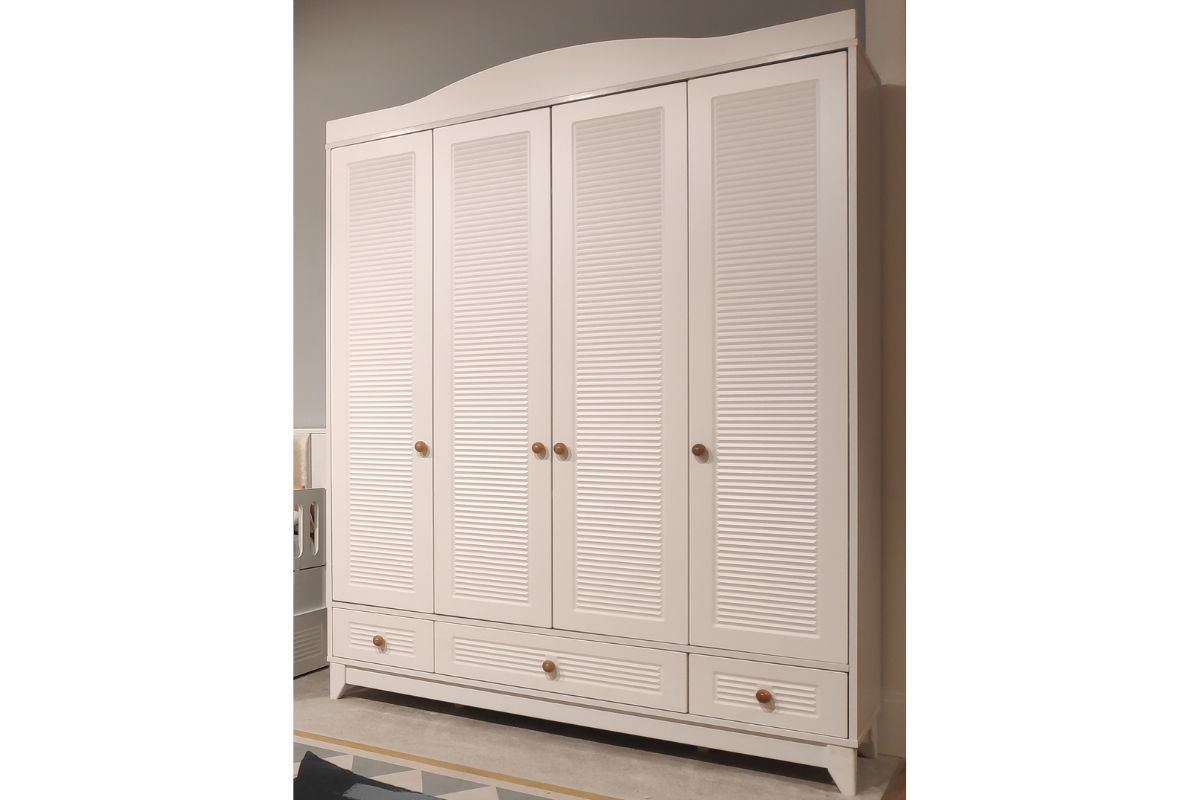 Loft Beyaz 4kp Dolap