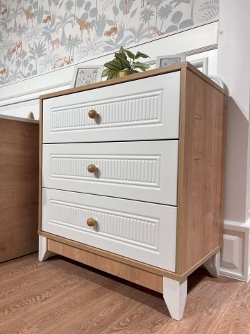 Dolce Meşe-Beyaz 3çk Şifonyer