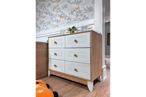 Dolce Meşe-Beyaz Daybed 3kp 6çk Çocuk Odası