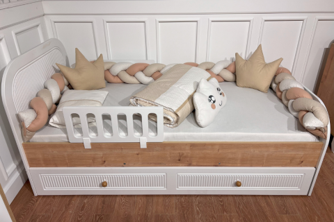 Dolce Meşe-Beyaz Karyola 4kp 3çk Çocuk Odası