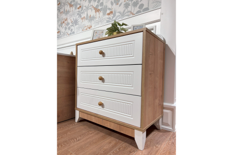 Dolce Meşe-Beyaz Karyola 4kp 3çk Çocuk Odası