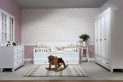 Dolce Beyaz Daybed 4kp 6çk Çocuk Odası