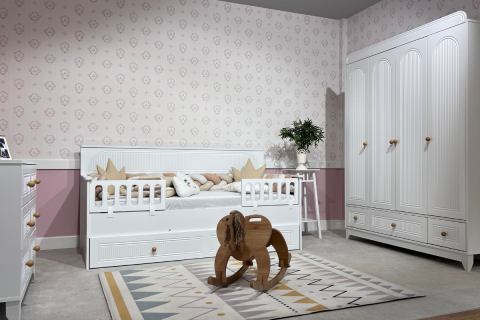 Dolce Beyaz Daybed 4kp 6çk Çocuk Odası