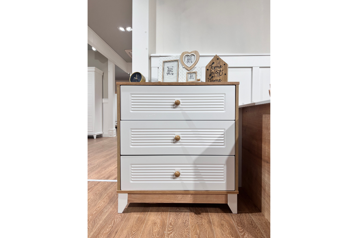 Loft Meşe-Beyaz Şifonyer