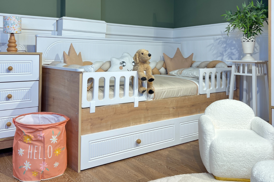 Dolce Meşe-Beyaz Daybed 4kp 6çk Çocuk Odası