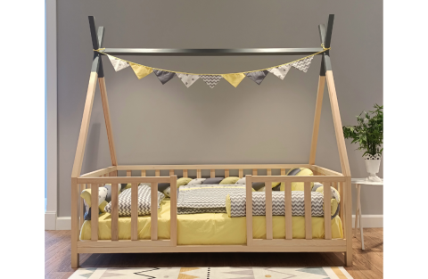 Apache 90x190 Montessori Karyola Ham-Gri