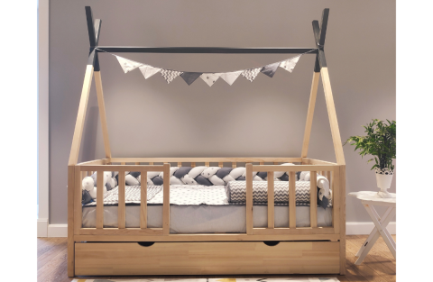 Fiero 90x190 Montessori Karyola Gri