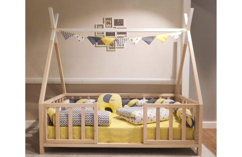 Apache Montessori Karyola Ham-Beyaz