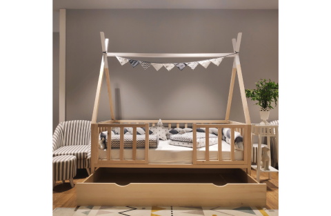 Fiero Montessori Karyola Ham-Beyaz