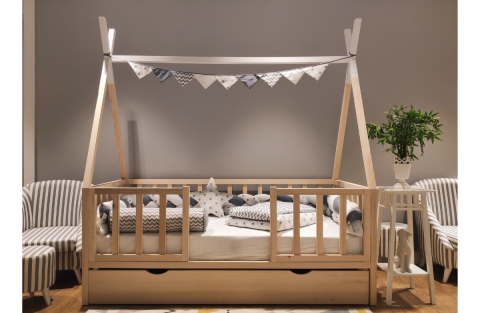 Fiero 90x190 Montessori Karyola Beyaz