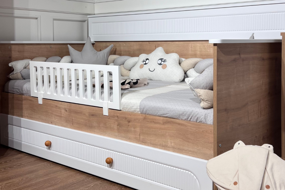 Velora Meşe-Beyaz Montessori Karyola