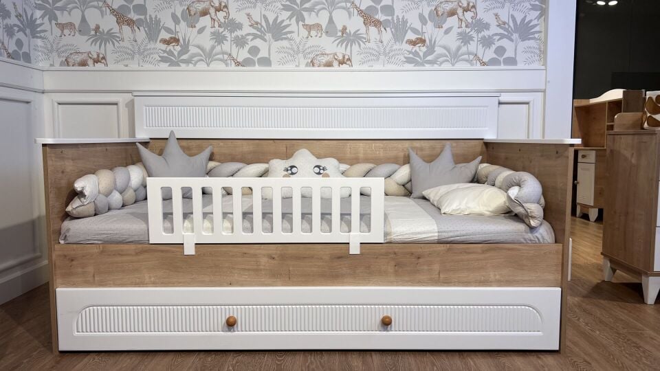 Velora Meşe-Beyaz Montessori Karyola