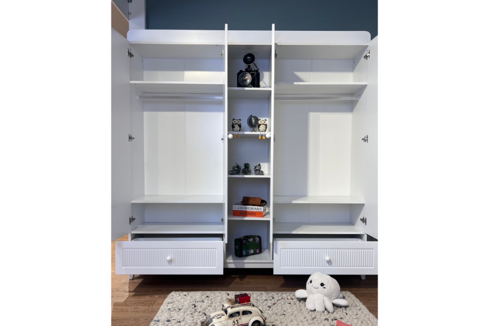 Velora Beyaz 4kp Dolap