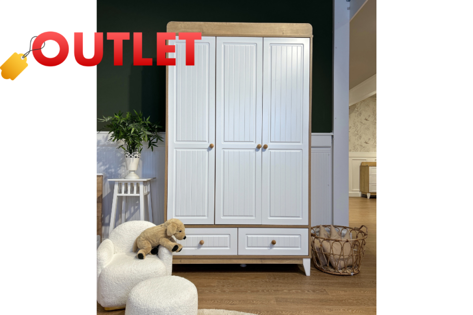 Outlet Fırsatı - Aqua Meşe-Beyaz 3kp Çocuk Odası