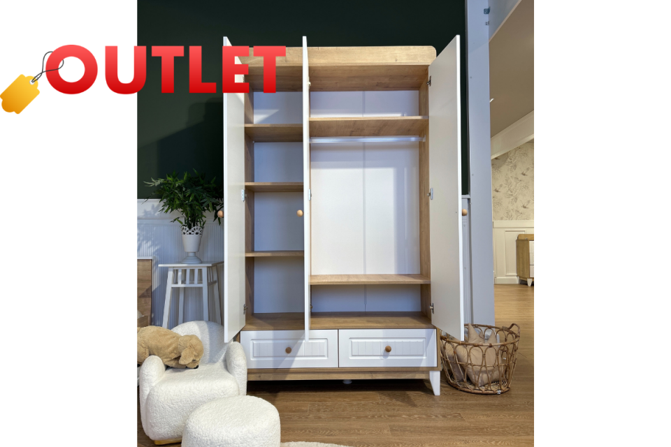 Outlet Fırsatı - Aqua Meşe-Beyaz 3kp Çocuk Odası