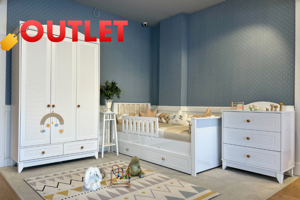Outlet Fırsatı - Loft Beyaz Çocuk Odası