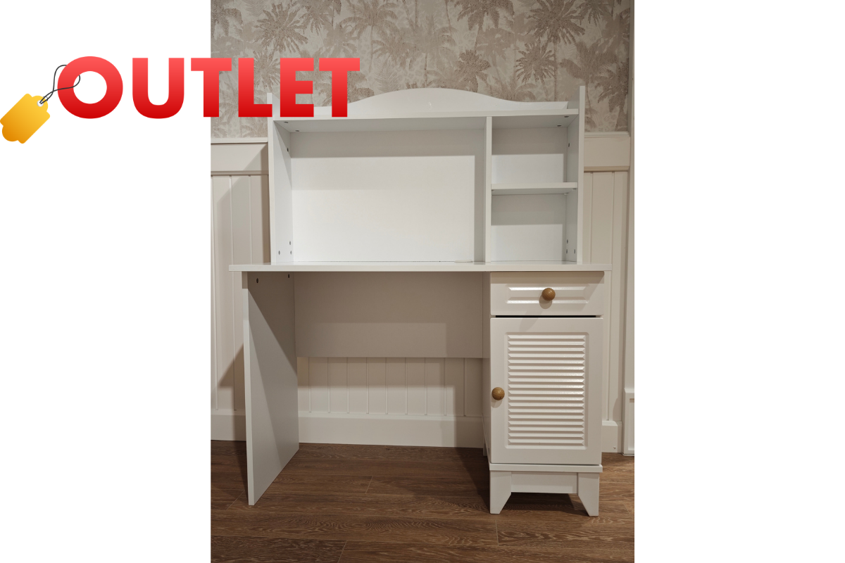 Outlet Fırsatı - Loft Beyaz Çalışma Masası