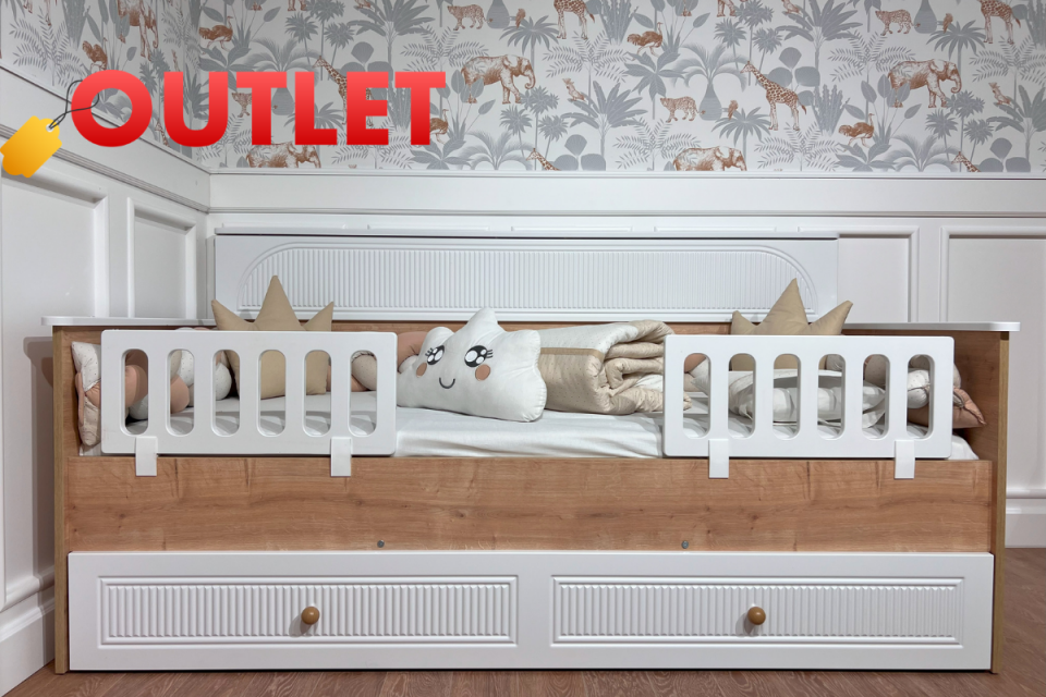 Outlet Fırsatı - Dolce Meşe-Beyaz Daybed 3kp 6çk Çocuk Odası