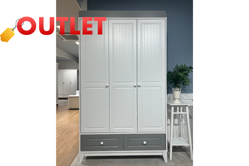 Outlet Fırsatı - Aqua Beyaz-Gri 3kp Çocuk Odası