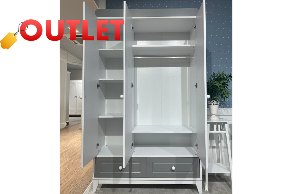 Outlet Fırsatı - Aqua Beyaz-Gri 3kp Çocuk Odası