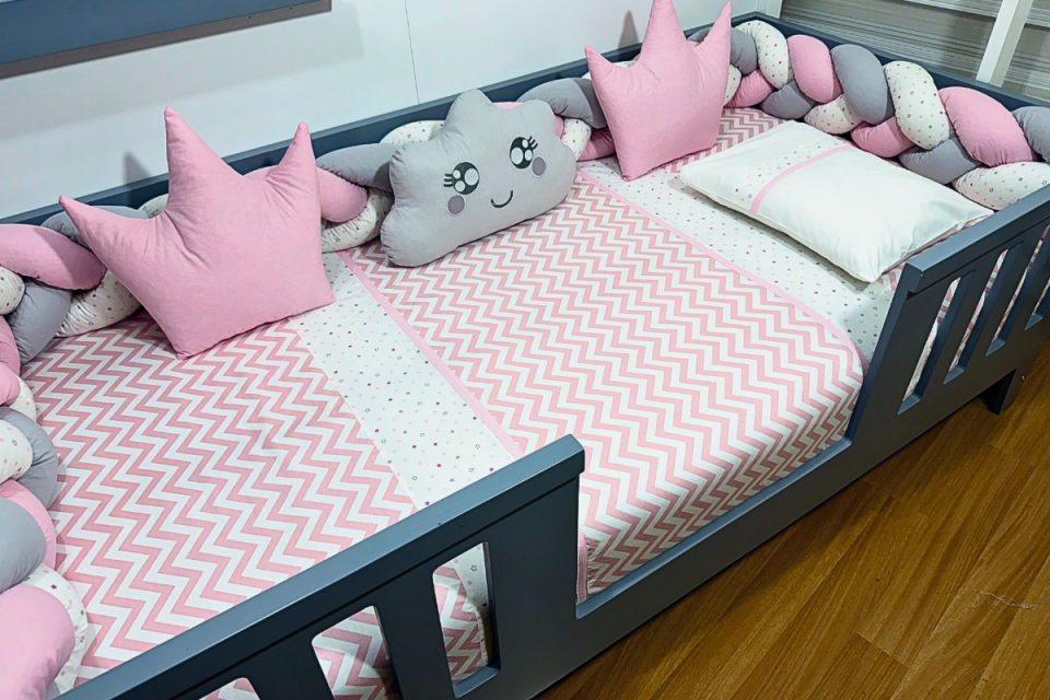 500 Pembe İnce Zigzag Örme Montessori Set