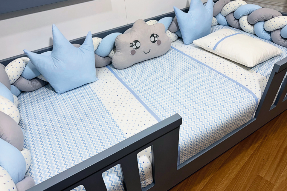 501 Mavi İnce Zigzag Örme Montessori Set