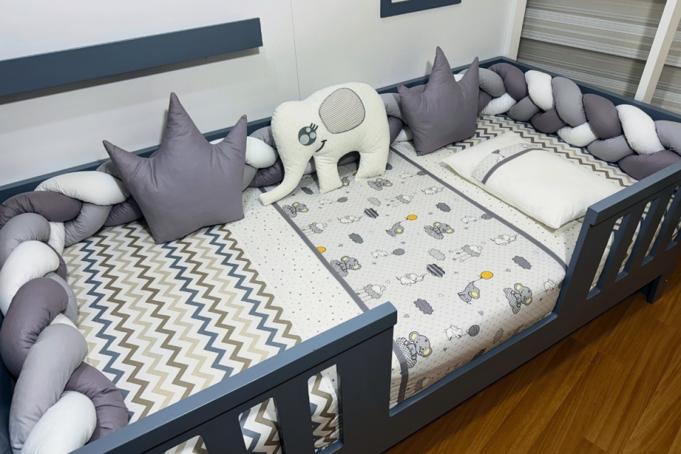 509 Fil Gri Örme Montessori Set