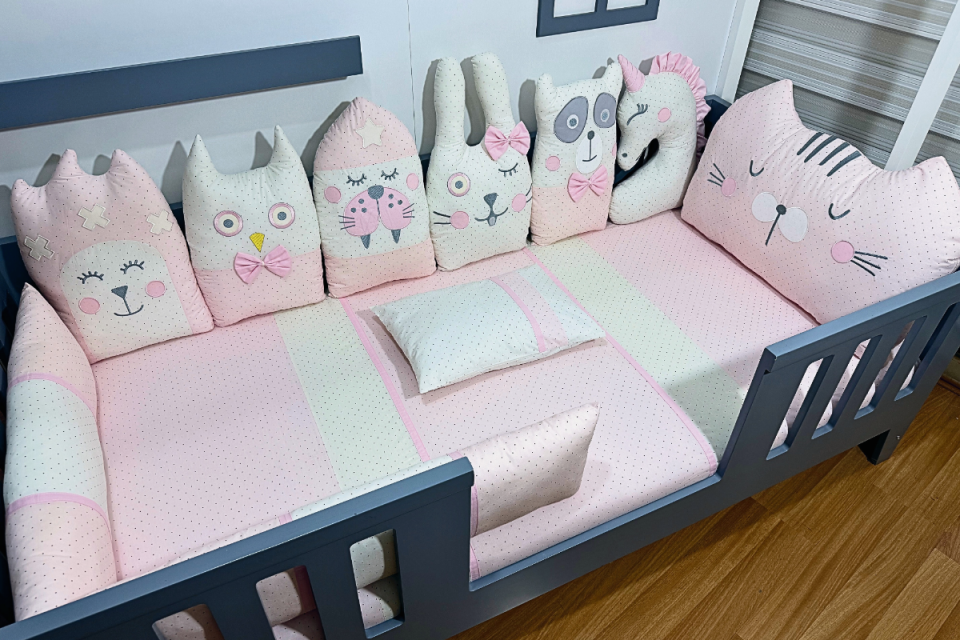 810 Animals Pastel Pembe Montessori Set