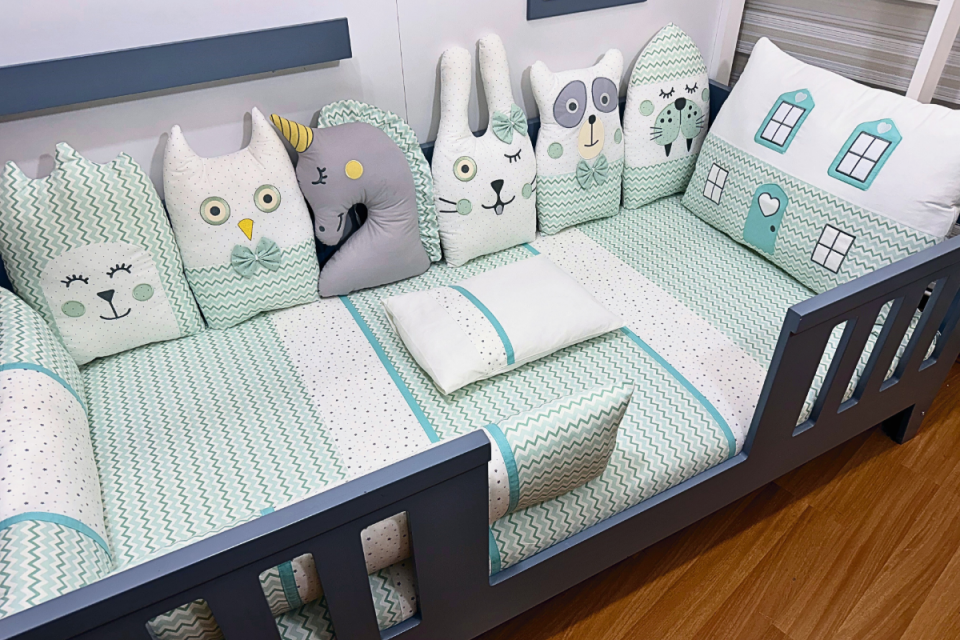 825 Animals Yeşil İnce Zigzag Montessori Set