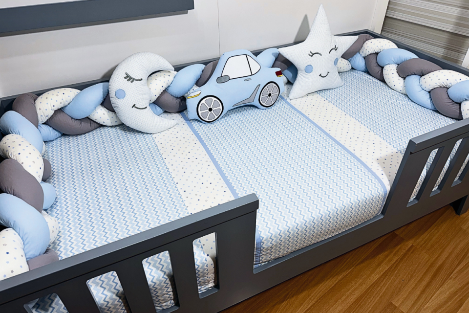 826 Mavi İnce ZigzagKahve Montessori Set