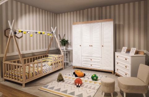 Apache Ham-Beyaz Juno 4kp Çocuk Odası