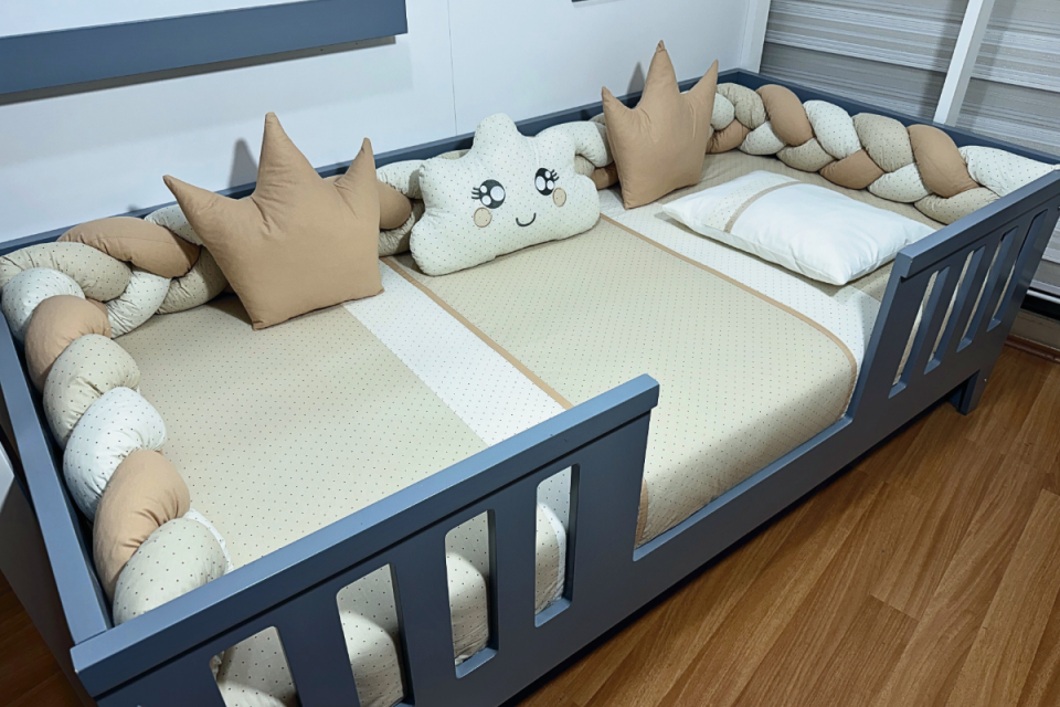 801 Pastel Kahve Örme Montessori Set