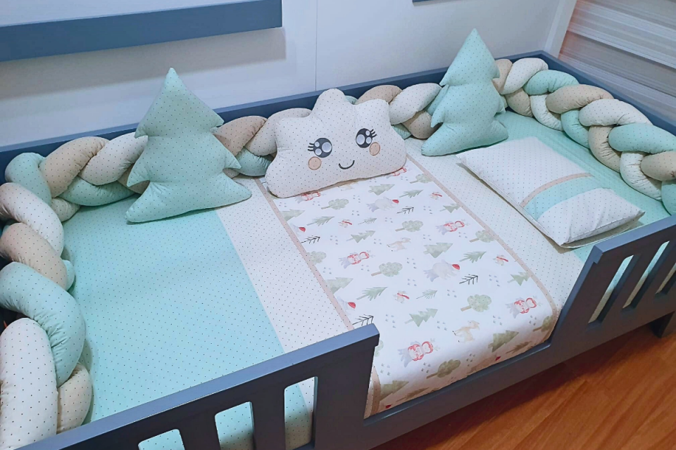 809 Pastel Yeşil Bulut Örme Montessori Set