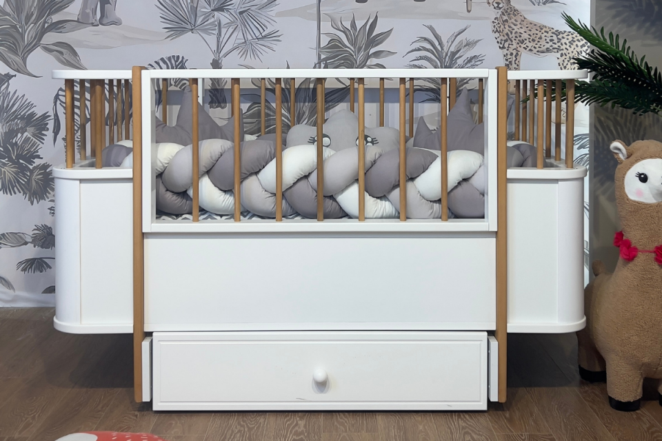 Joly Meşe Çekmeceli Beşik Dolce Beyaz 3kp 3çk Büyüyen Çocuk Odası