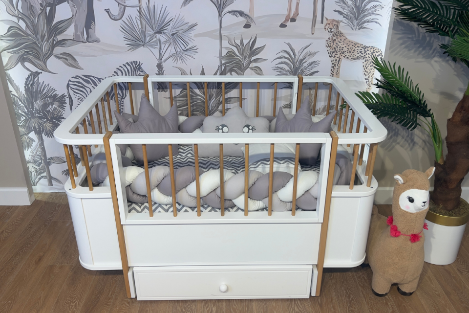 Joly Meşe Çekmeceli Beşik Dolce Beyaz 3kp 3çk Büyüyen Çocuk Odası