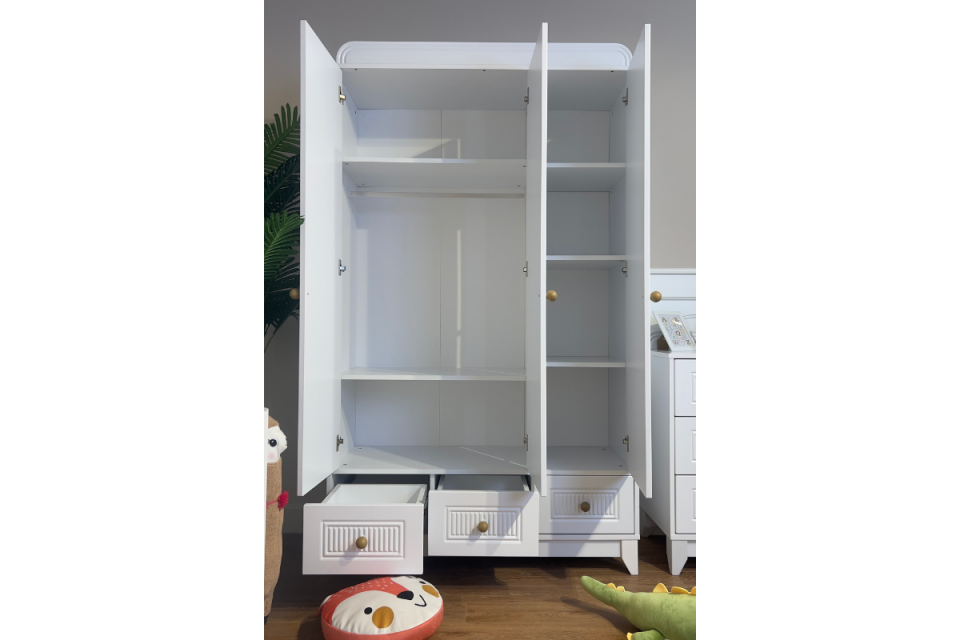 Joly Meşe Çekmeceli Beşik Dolce Beyaz 3kp 3çk Büyüyen Çocuk Odası