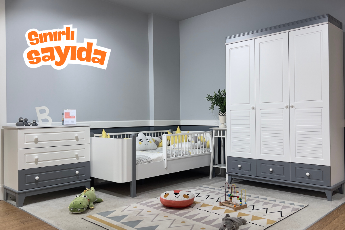 Perla Gri Maya 3kp Çocuk Odası (ÖZEL SERİ SINIRLI STOK)