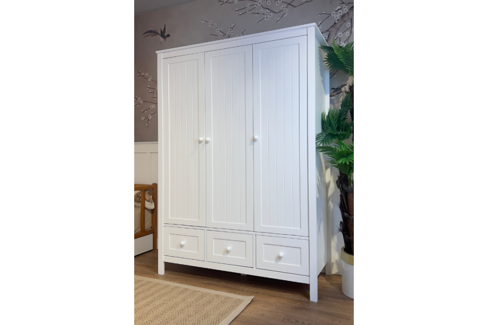 Gabba 3 Kapılı Beyaz Dolap
