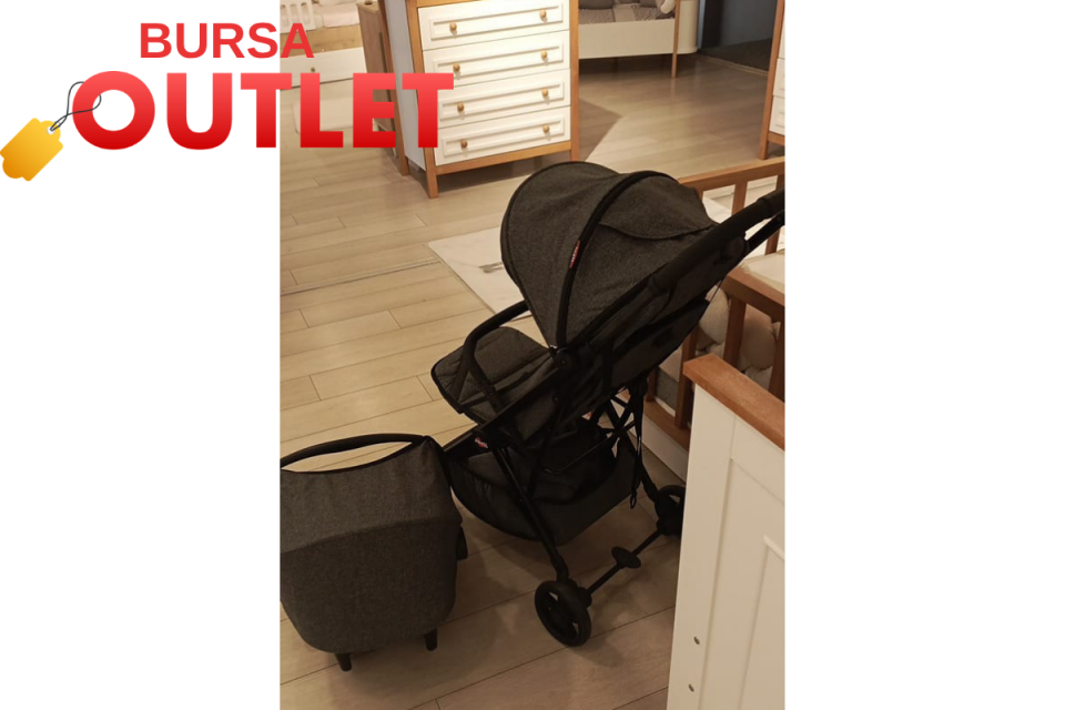 Outlet Fırsatı - Joel Kabin Boy Travel Gri-Siyah Bebek Arabası ve Puset