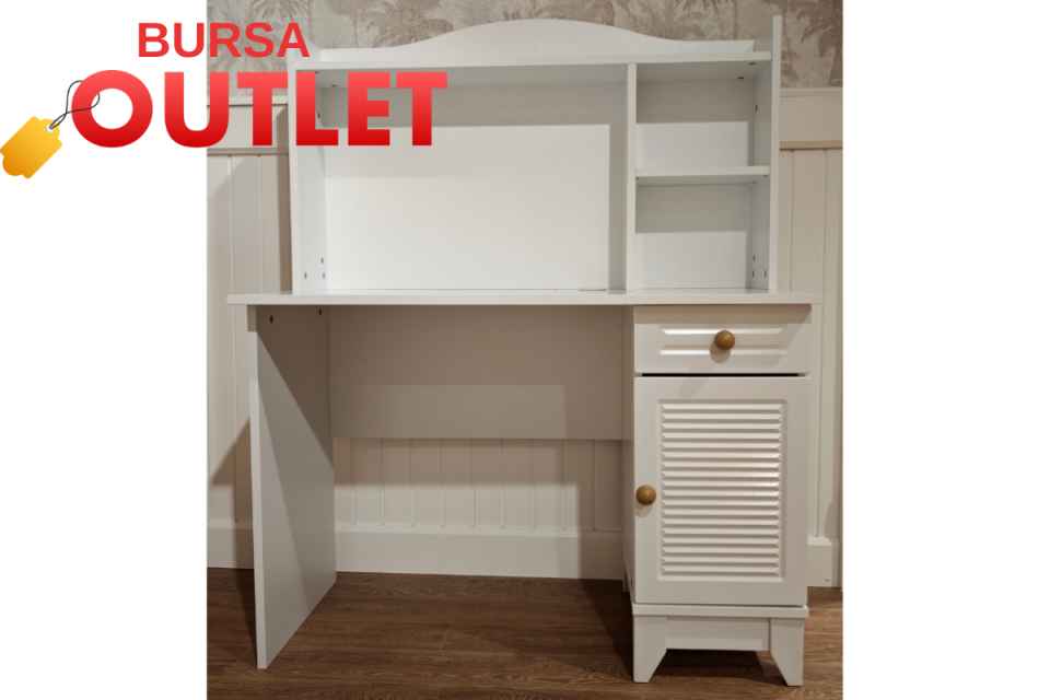 Outlet Fırsatı - Loft Beyaz Çalışma Masası