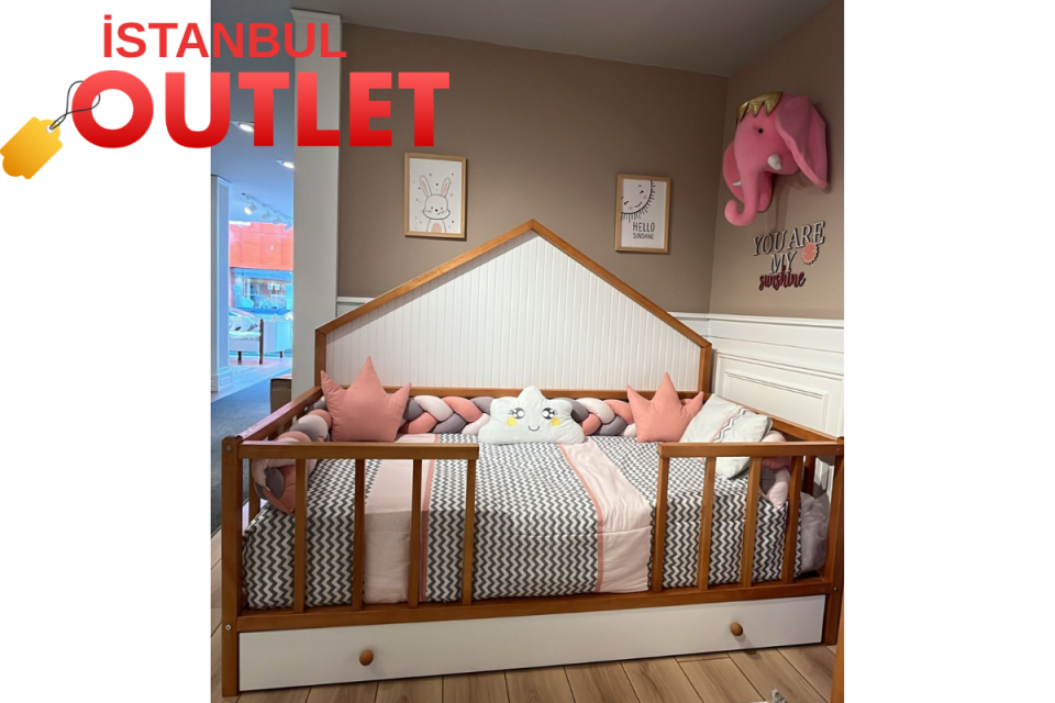 Outlet Fırsatı - Luna Meşe Montessori Çocuk Odası