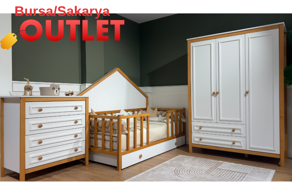 Outlet Fırsatı - Luna Meşe Montessori Çocuk Odası